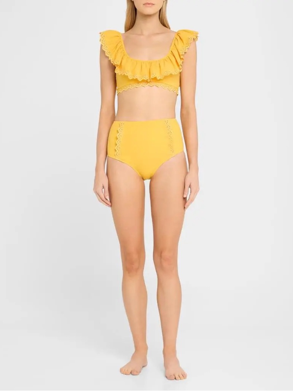 Ulla Johnson Lunaire High Waisted Bikini Bottom (Canary) - Picture 2 of 4